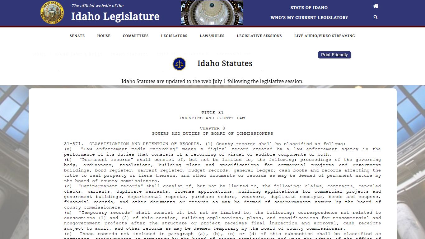 Section 31-871 – Idaho State Legislature